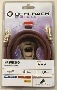 Oehlbach ! NF SUB 300 rouge 3,0 m Chinch/Chinch (20533) câble Chinch ## - Photo 1/1