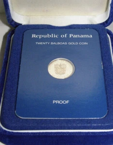 MINT: 1982 Panama Twenty Balboas Gold Hummingbird Coin - Picture 1 of 3