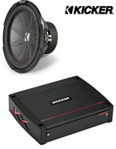 Kicker CompR 12” Subwoofer and KX Mono Power Amp Combo - Picture 1 of 3