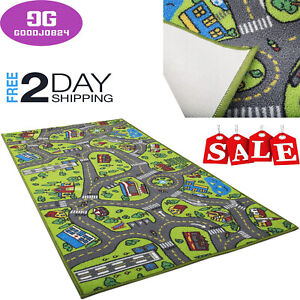 Race Car Track Rug Play Mat For Kids Toddlers Carpet Road Toy Track Floor Medium