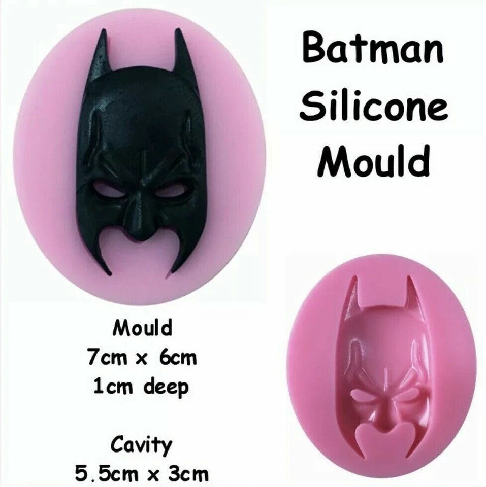 Molde de silicona Batman fondant chocolate Sugarcraft hágalo usted mismo resina de arcilla Foto 1 de 1