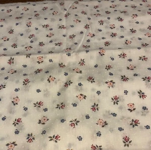 Bellissimo tessuto cotone vintage Joan Kessler dipinto floreale a pois - Foto 1 di 4