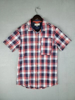 Triple Five Soul Camisa Abotonada Talla Mediana Cuadros T5s Cuello Casual Patín Foto 1 de 4