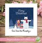 Personalised Name Cute Family Animal Christmas Card