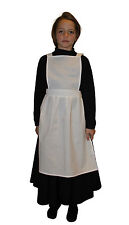 Girls Victorian / Edwardian Maids Pinafore Apron Fancy Dress Costume