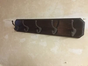 Schöne handgefertigte 28" Hut und Garderobe aus recyceltem Material Gusseisen Haken - Bild 1 von 12