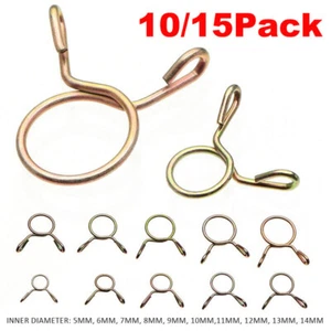 10/25Packs Motorcycle Single Wire Spring Clamp Fuel Line Hose Tube Clips M5-M14 - Picture 1 of 10