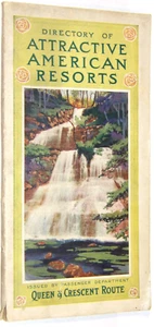 VINTAGE 1912 'QUEEN & CRESCENT ROUTE' DIRECTORY OF ATTRACTIVE AMERICAN RESORTS! - Picture 1 of 23