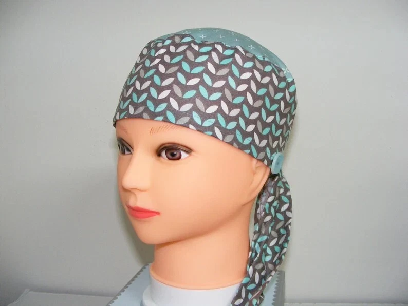 Gorra quirúrgica exfoliante médico enfermera hospital marrón azul beige hecha a mano envío gratis Foto 1 de 4