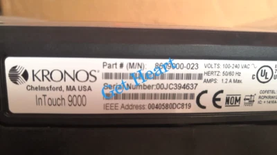 NEW KRONOS Intouch 9000 8609000-023 STANDARD TOUCHSCREEN TIMECLOCK 100-240VAC - Image 1 of 3