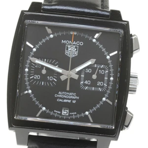 TAG HEUER Monaco CAW211M Chronograph ACM Black Steel Automatic Men's_862195 - Picture 1 of 6