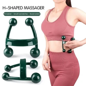 H-Shaped Mini Handheld Manual Massager Ball Full Body Massage Tool - Picture 1 of 11