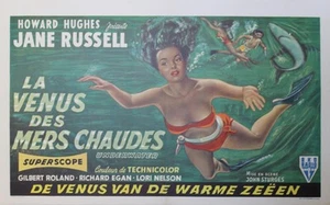 "LA VENUS DES MERS CHAUDES (UNDERWATER)" Affiche belge entoilée (Jane RUSSELL) - Imagen 1 de 1