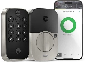 Yale Assure Lock 2 Keypad in Satin Nickel with ZWave- YRD410-ZW2-619 Key Backup - Picture 1 of 4