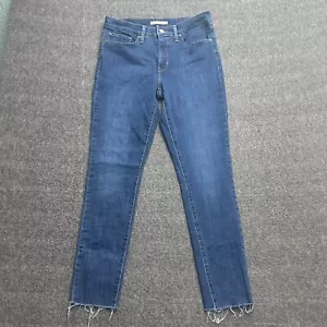 Levis 311 Shaping Skinny Jeans Size 30 Denim Stretch Raw Hem Womens Pants - Picture 1 of 12