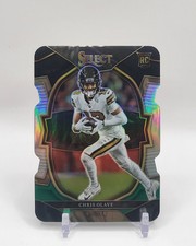 2022 Panini Select Chris Olave RC Black/Green Prizm Die Cut Concourse Saints