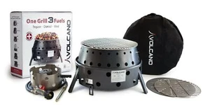 Volcano Grills 3-Fuel Portable Camping Stove/Fire Pit, Charcoal, Collapses Do... - Picture 1 of 7