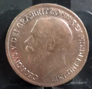 CIRCULATED 1917 ONE PENNY UK COIN (51718)3 - Picture 1 of 3