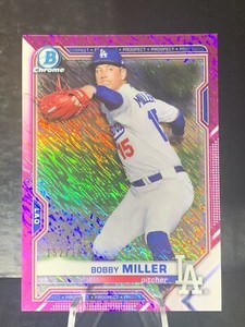2021 Bowman Chrome Bobby Miller Fuchsia Shimmer BCP-75 152 Of 199