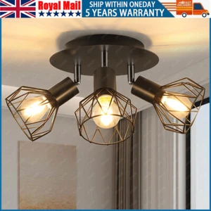 3 Way Ceiling Lights Spotlight Adjustable Fitting Kitchen Fitting Lamp E14 Kpydg - Picture 1 of 18