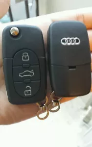 Coque Clé plip télécommande 3 Boutons Audi A2 A3 A4 A6 ( PILE CR2032 ) AVEC LOGO - Picture 1 of 2
