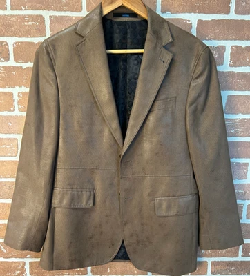 Daniel Hechter Studio Faux Suede Sport Coat Blazer Brown Men's Size 36 XS - Image 1 of 4