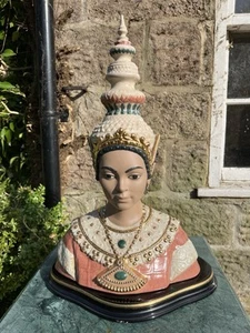 NADAL Porzellan Thai Lady Büste ein atemberaubendes Mittelstück 54 cm hoch - Bild 1 von 12