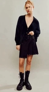 FREE PEOPLE FP ONE TAGLIA S MAGLIONE CARDIGAN COSÌ MORBIDO TROVATO IL MIO AMICO NERO - Foto 1 di 5