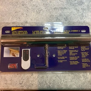 Concept-LED Cordless Picture Light-w/Remore Control-NEW-18” Antique Brass-# 302L - Picture 1 of 3