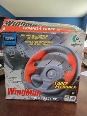 Logitech WingMan Formula Force GP USB Force Feedback Lenkrad Pedale Spiel - Bild 1 von 4