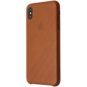 Official Apple Leather Case for Apple iPhone Xs Max - Saddle Brown (MRWV2ZM/A) - Picture 1 of 2
