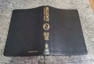 1996 Nelson's Student Bible NKJV 1445BG, Black Bonded Leather Gold Edges - Picture 1 of 5