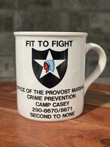 2ND Infantry Division FIT TO FIGHT CAMP CASEY Office Provost Marshall Coffee Mug - Picture 1 of 9