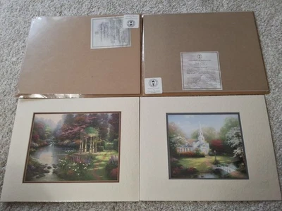 4 件 Thomas Kinkade 收藏家印刷品带真品证书 — 第 1/4 张图片