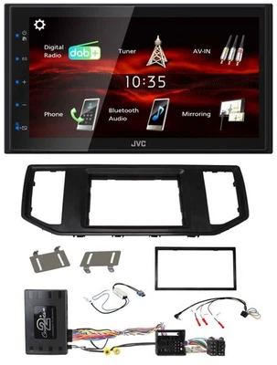 JVC USB Bluetooth Lenkrad DAB 2DIN Autoradio für VW Crafter MAN TGE Infoadapter - Bild 1 von 4