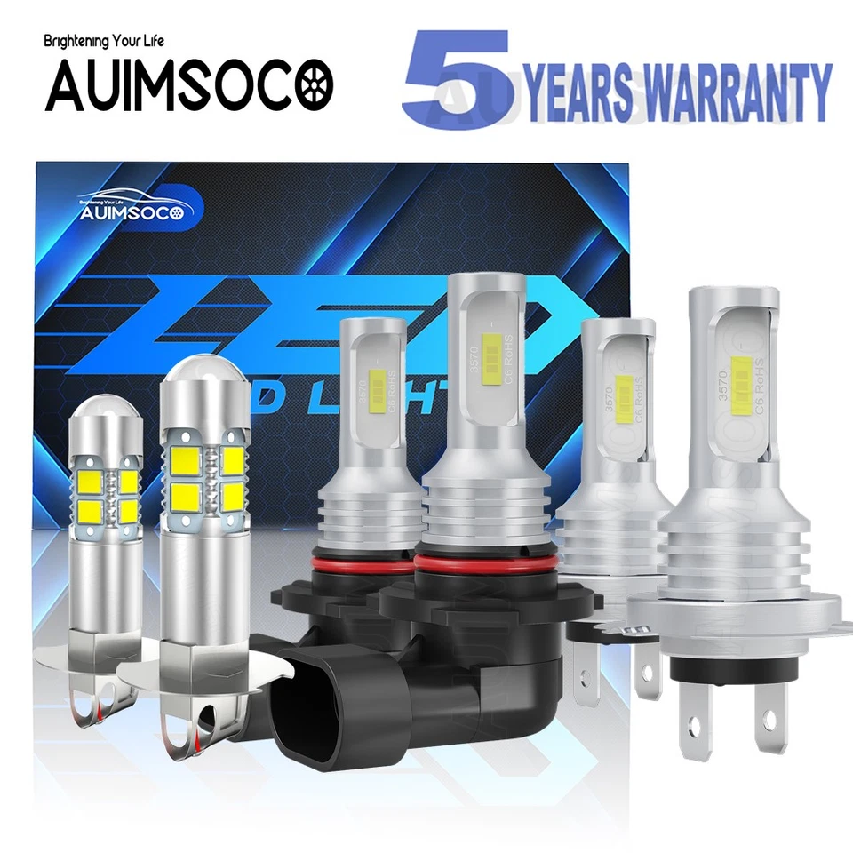 For Volkswagen Cabrio Convertible 2-Door 2000-2002 LED Headlight Fog Light Bulbs - Image 1 of 4