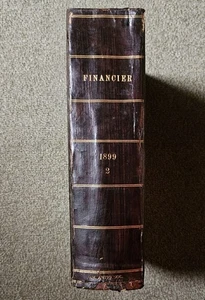 Rare 1899 Financier Bound Magazines July to Dec The 1899 Panic - Foto 1 di 11