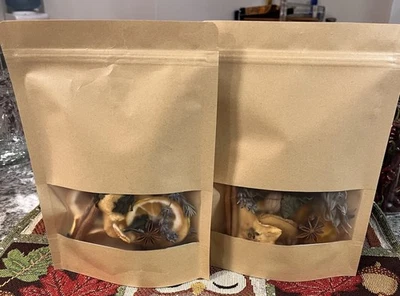 2 Potpourri Simmer Pot Bags Christmas Apples Oranges Plus 10 Herbs Total 4 Oz. - Image 1 of 4
