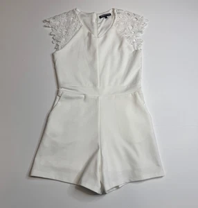 Miss Behave Girls White Romper One Piece With Pockets Size 14 - Picture 1 of 5