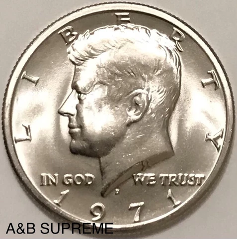 1971 D Kennedy Half Dollar Gem Bu Uncirculated Cover