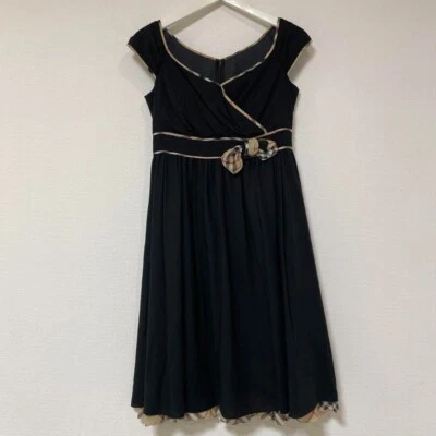 Burberry Blue Label Dress Nova Check Piping Frilled Flare color Black Size 38 M - Image 1 of 4