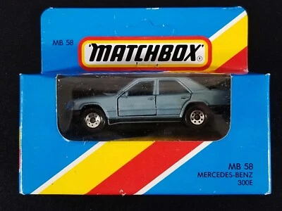 Matchbox Mercedes-Benz 300E / 1987 / No Emblem / Rare Unpunched Blue Box - Image 1 of 4