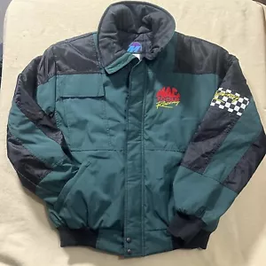 Vintage Mac Tools Racing Jacket Medium Green Modern Headware Limited Made In Can - Picture 1 of 11