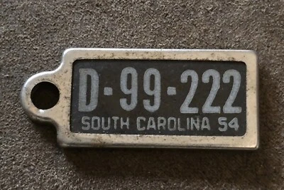 1954 South Carolina DAV Keychain Tag D 99 222 - Image 1 of 2