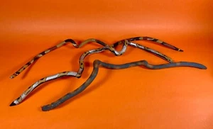 3 Folk Art SNAKES Carved & Painted Kudzu EXC - Year of the Snake - Picture 1 of 24