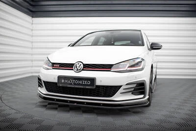 Frontlippe V.1 für VW Golf 7 GTI GTD Facelift Glanz Frontspoiler Maxton mit ABE - Bild 1 von 4