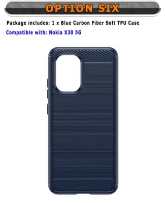 Selecciona entre Funda blanda protectora de pantalla de vidrio templado para celular Nokia X30 5G Foto 1 de 4