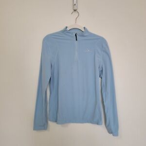 Paradox baby blue soft quarter zip long sleeve athletic shirt jacket