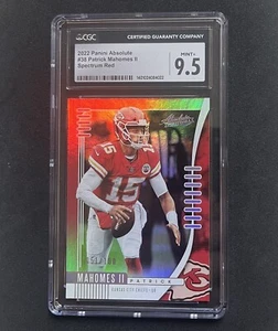 2019 Panini Absolute Red Spectrum /100 Patrick Mahomes II #38 - CGC 9.5 Mint+ - Picture 1 of 2