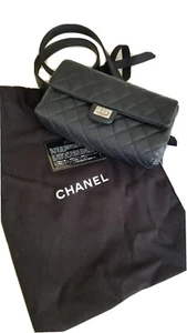 Chanel Uniform Black Quilted Caviar 2.55 Reissue Waist Belt Bag, fanny bag - Picture 1 of 12